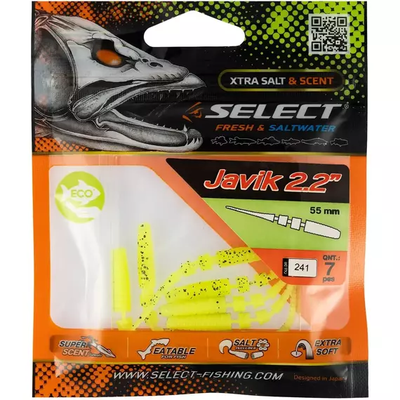 Силікон Select Javik 2.2" #241 (7 шт / уп), Длина силикона: 2.2" (5.59 см), Расцветка силикона: 241, фото , изображение 2